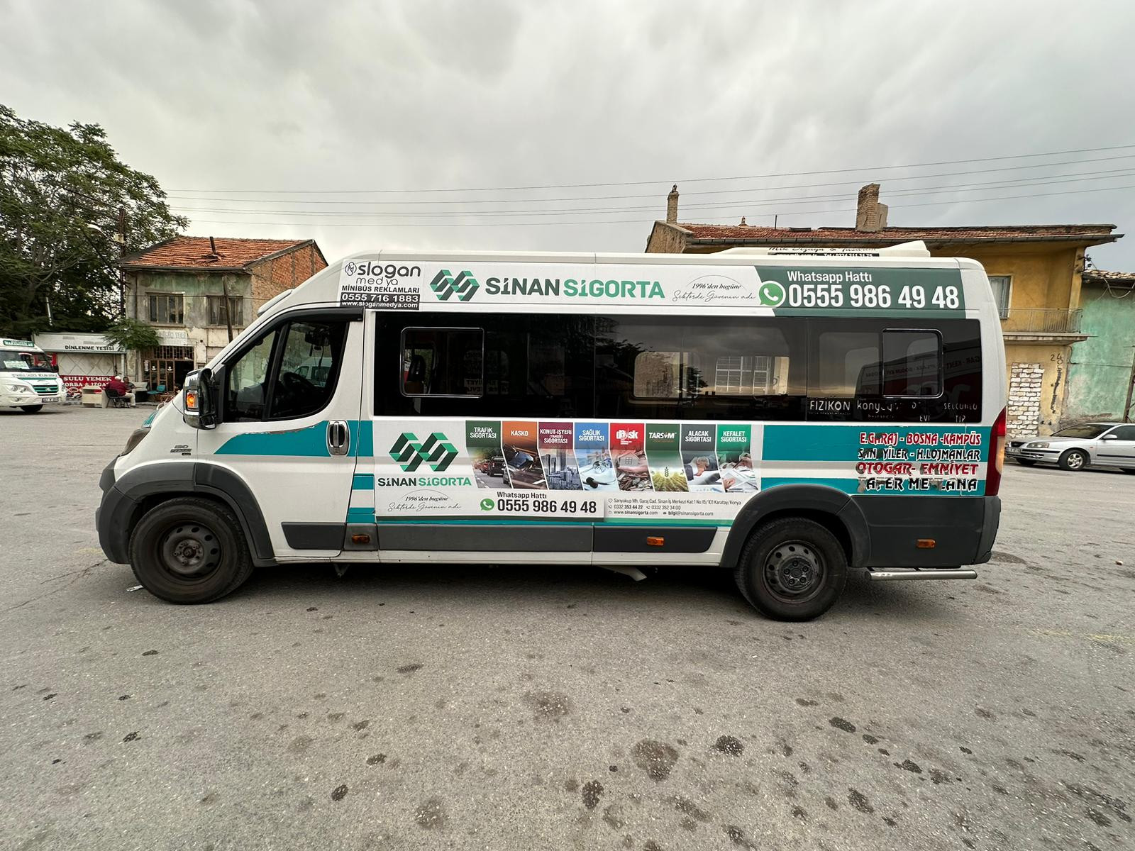 Sinan Sigorta Şehir İçi Reklam Minibüs Reklamları – Konya Minibüs Reklamları çalışması