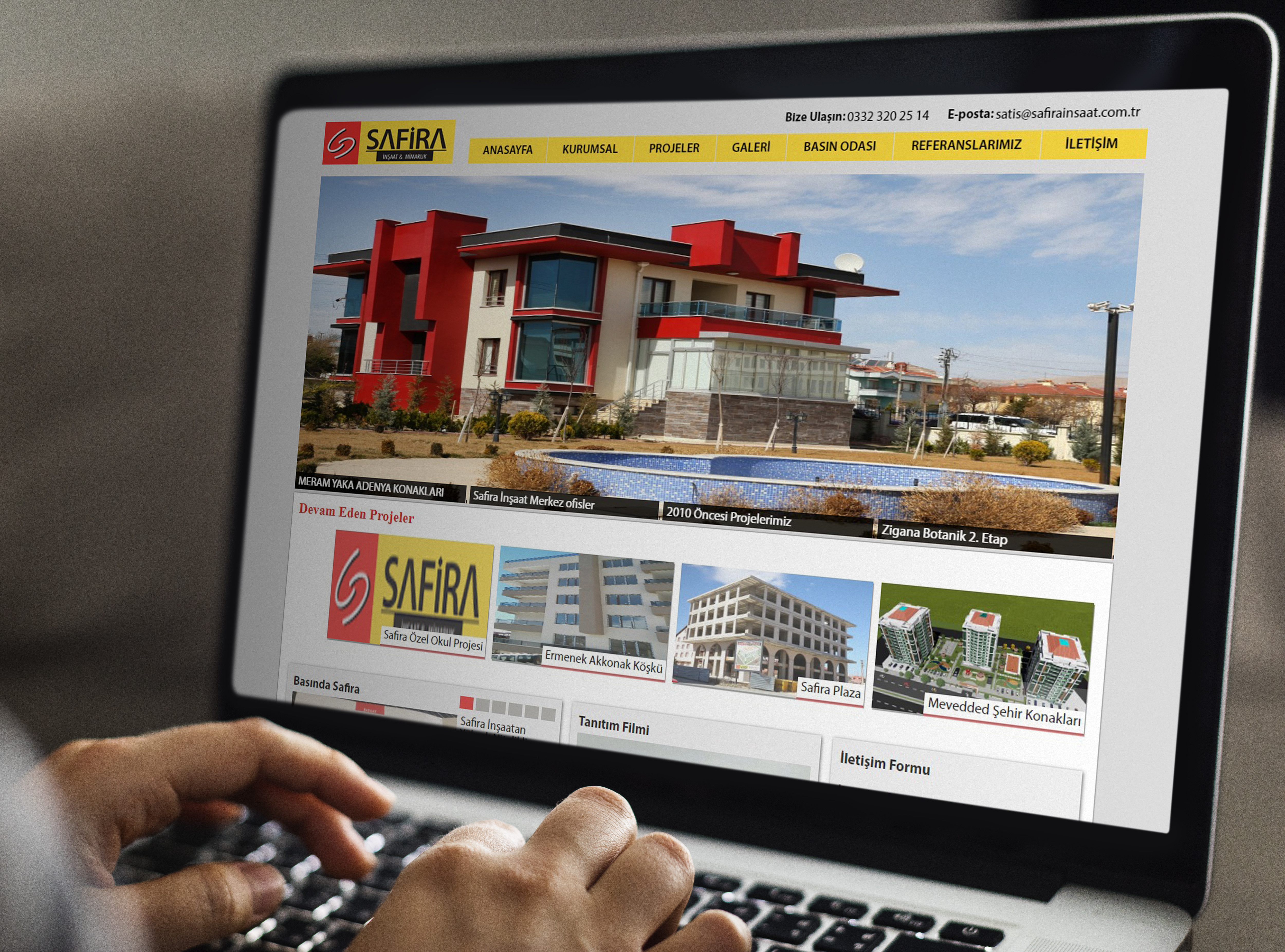 Safira İnşaat – Konya Web Tasarım çalışması