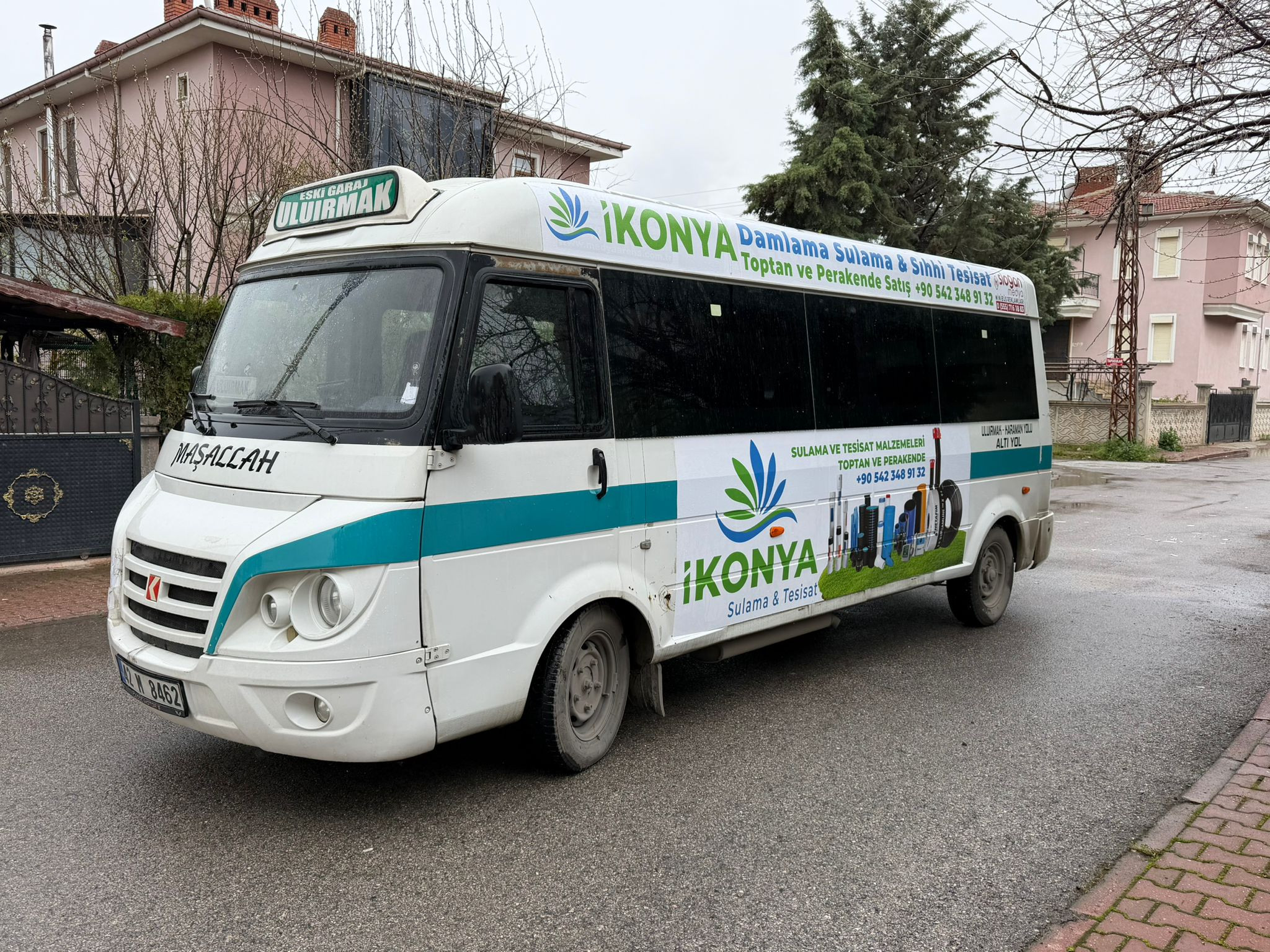 İkonya Damlama Sulama Minibüs/Dolmuş Giydirme Reklamları – Konya Minibüs Reklamları çalışması