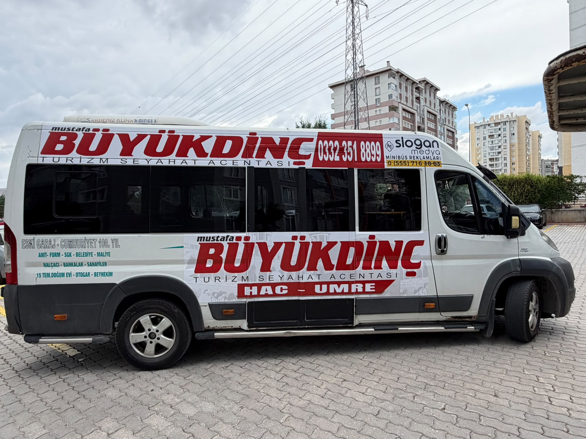 Mustafa Büyükdinç Turizm Minibüs Reklamları – Konya Minibüs Reklamları çalışması