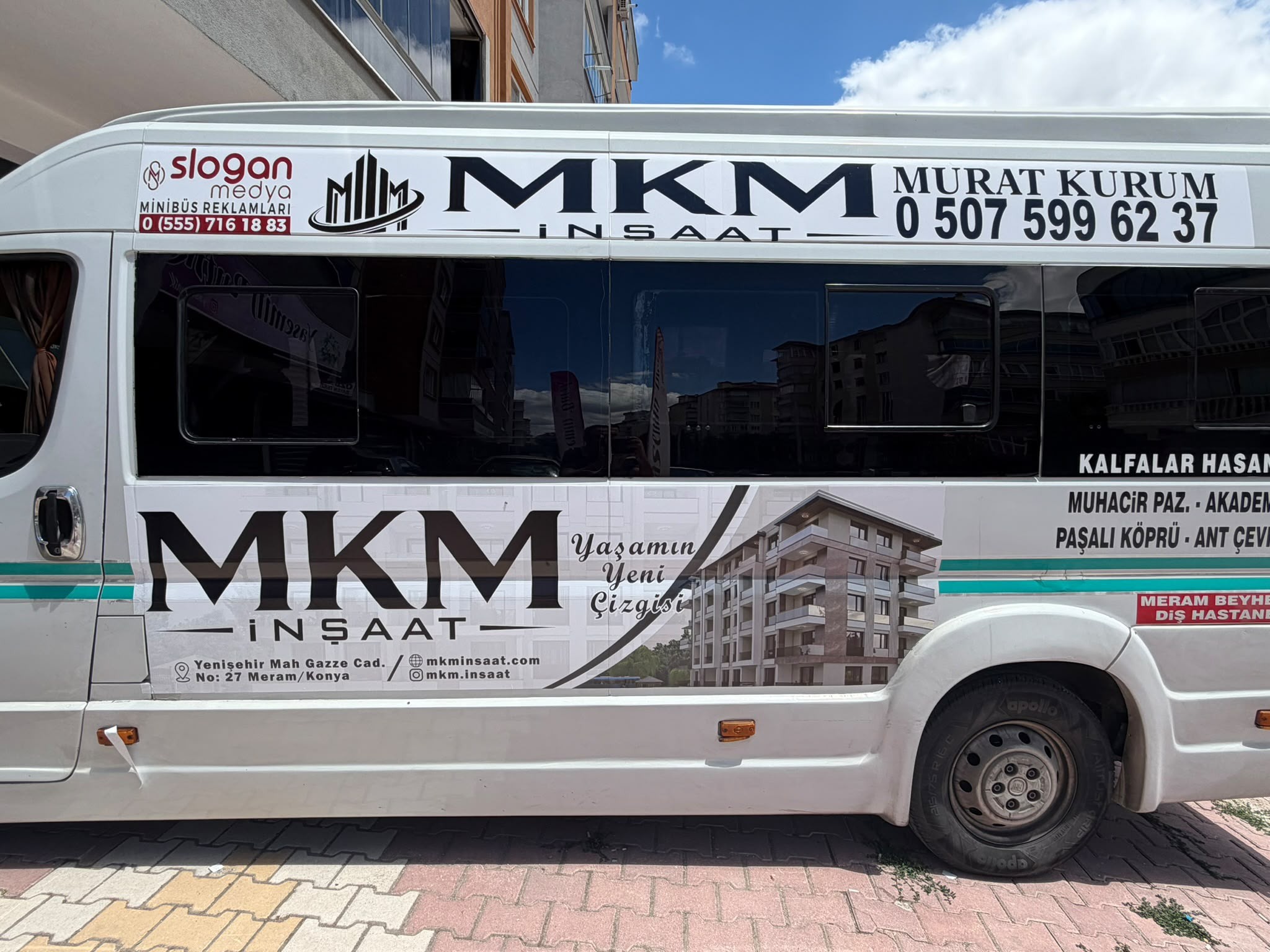MKM İnşaat Şehir İçi Minibüs Reklamları