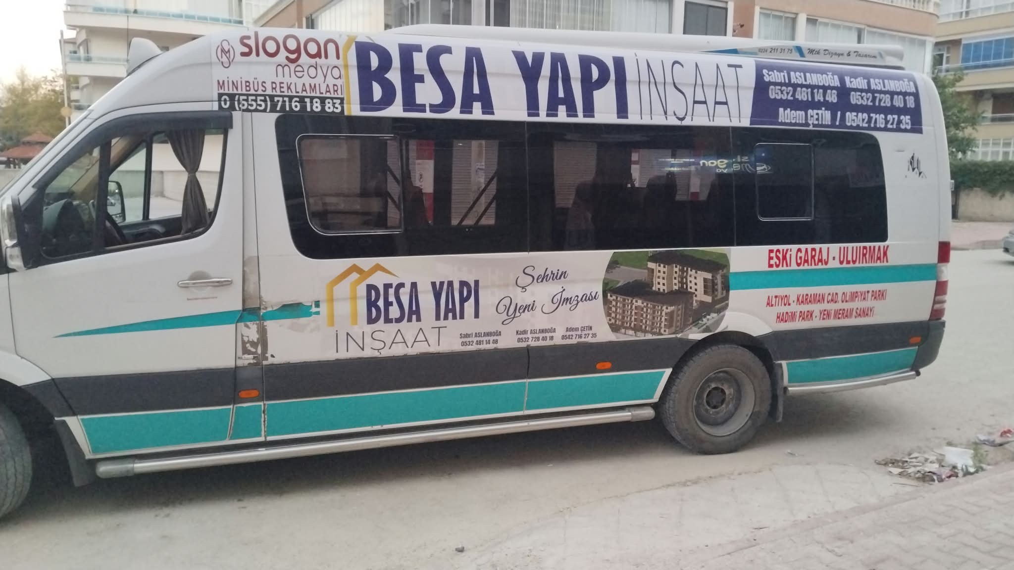 Besa İnşaat Yapı’ya Şehir İçi Minibüs Reklamları