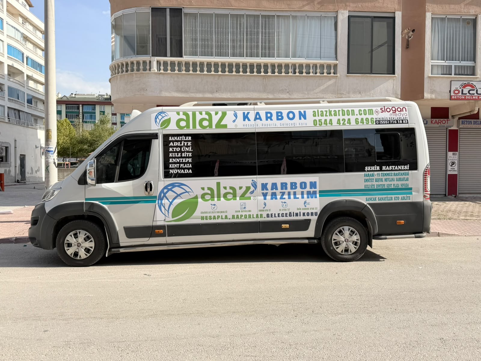 Alaz Karbon Şehir İçi Minibüs Reklamları