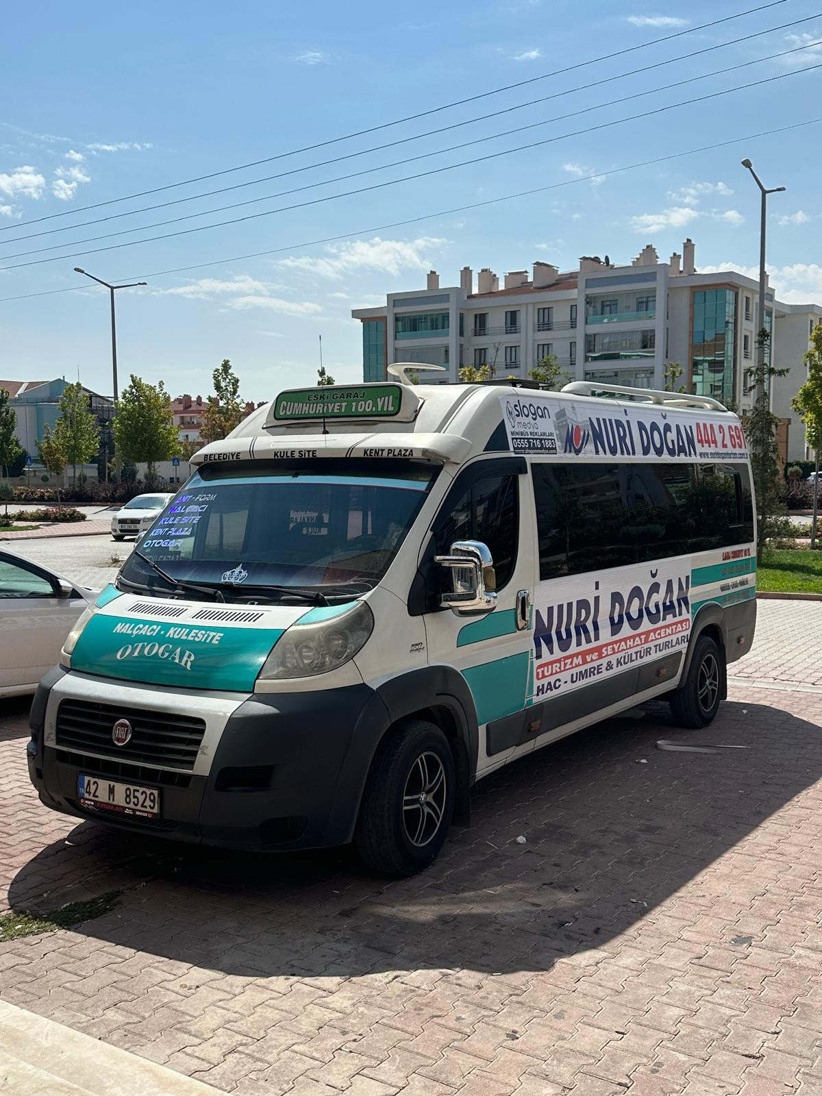 Nuri Doğan Turizm Şehir İçi Minibüs/Dolmuş Giydirme Reklamları – Konya Minibüs Reklamları çalışması